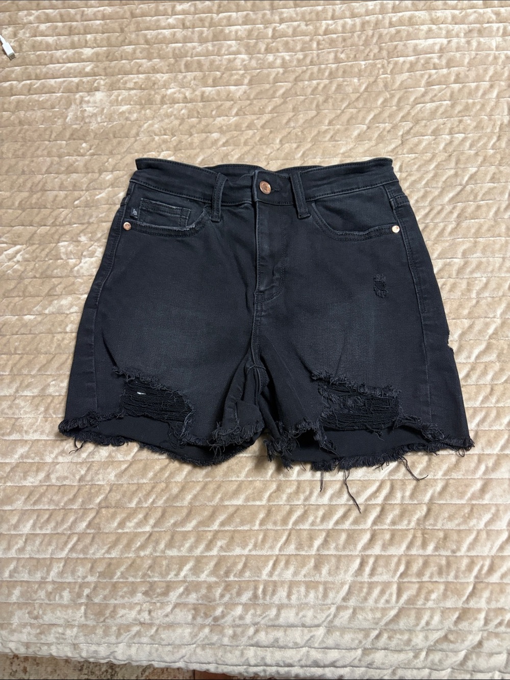 Judy Blue black distressed shorts - size small